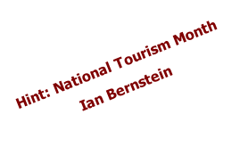 Hint: National Tourism Month Ian Bernstein